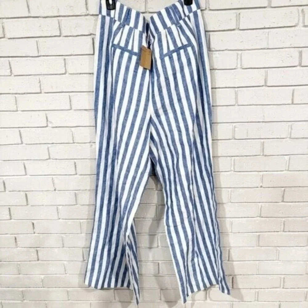 Boden Women's Blue and White Striped Pants - Size 20 - 22L - Picture 7 of 9